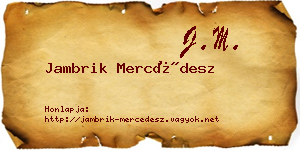 Jambrik Mercédesz névjegykártya