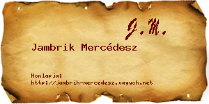 Jambrik Mercédesz névjegykártya